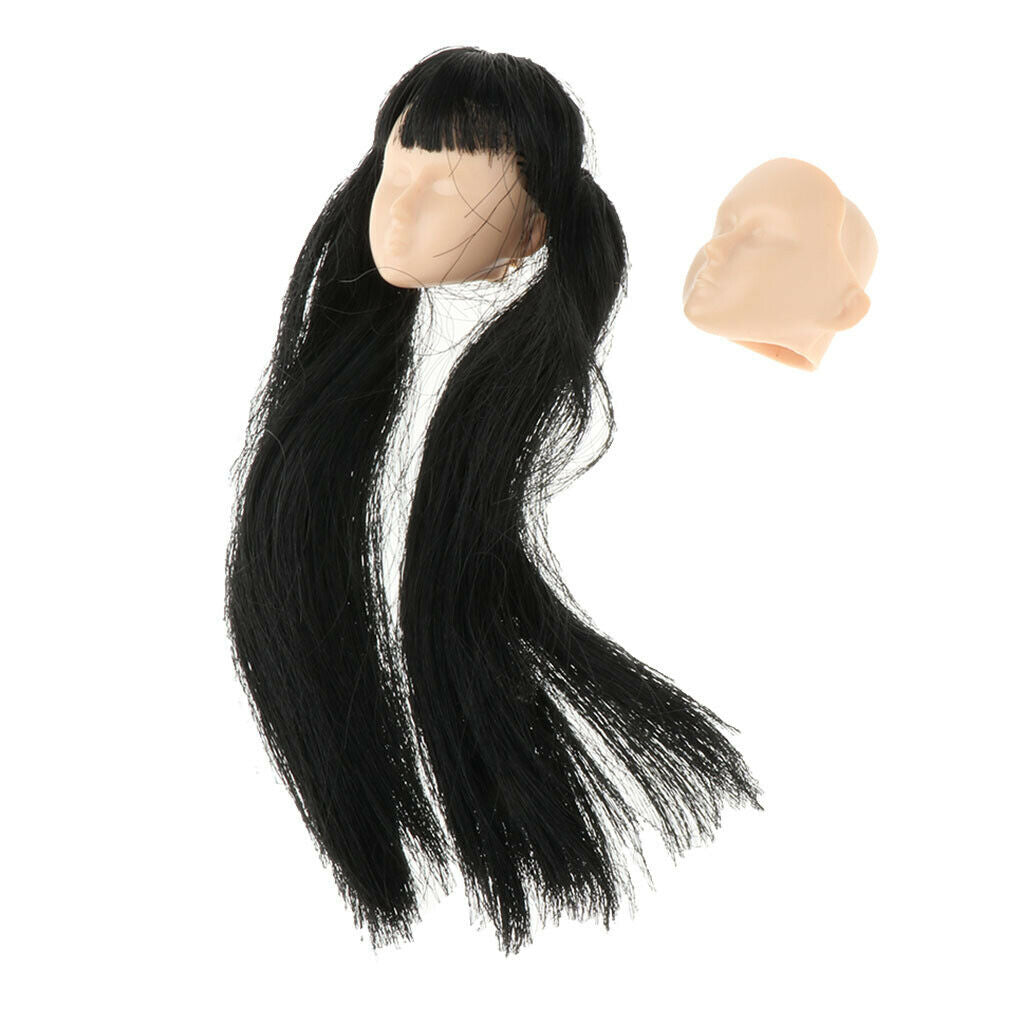 1/6 Makeup Headband w/ Hair for    Female 12inch Figures Accessories