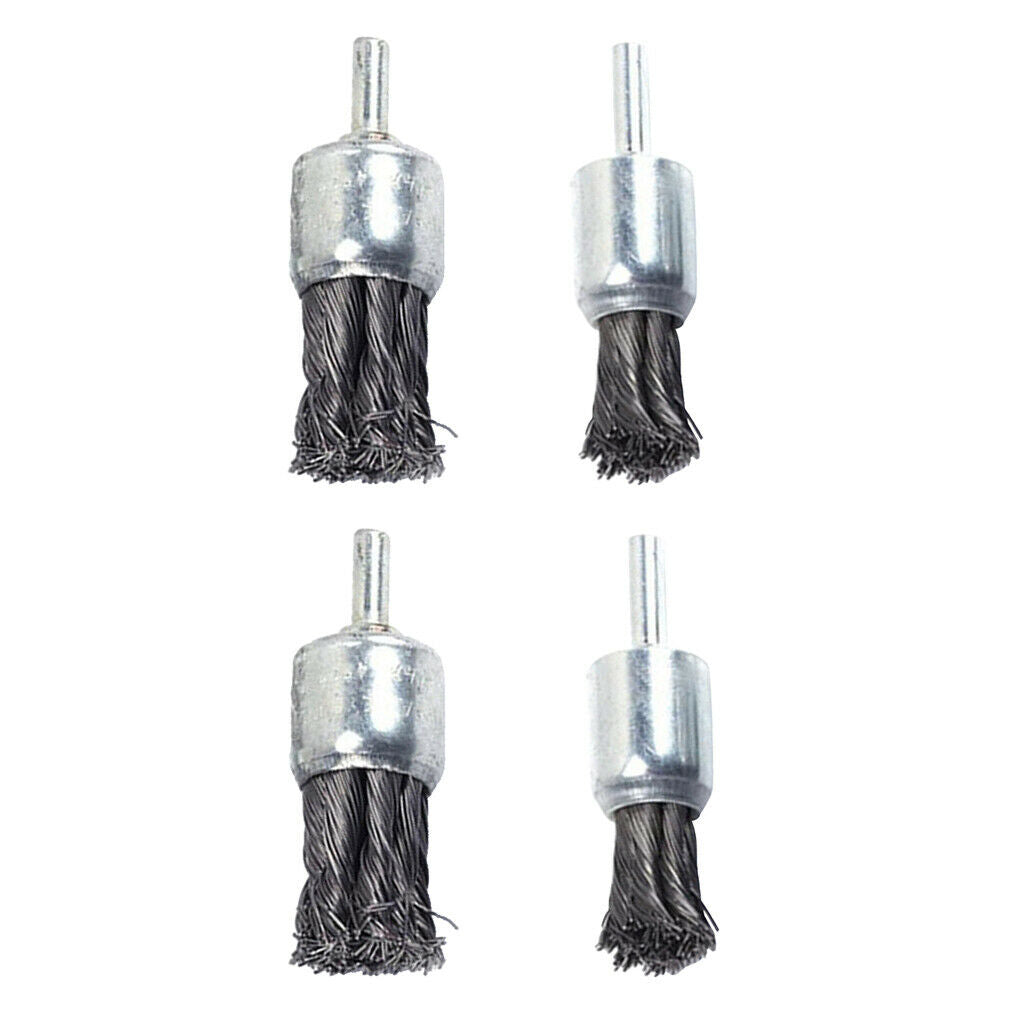 Set of 4 Metal Drill Brushes Rust Paint Removal Tools