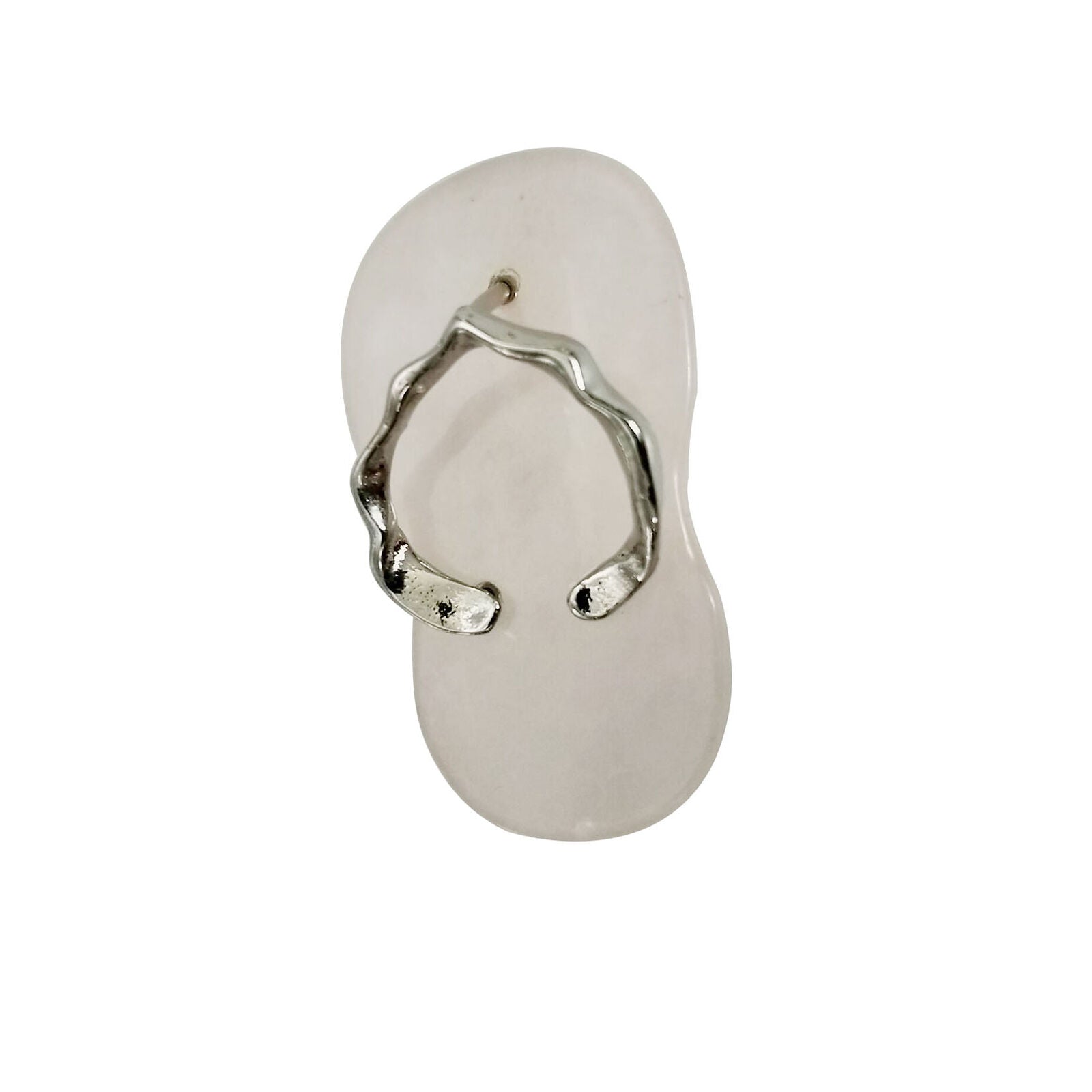 Rose Quartz stone Flip-flop Pendant Chakra Reiki Healing Amulet Energy