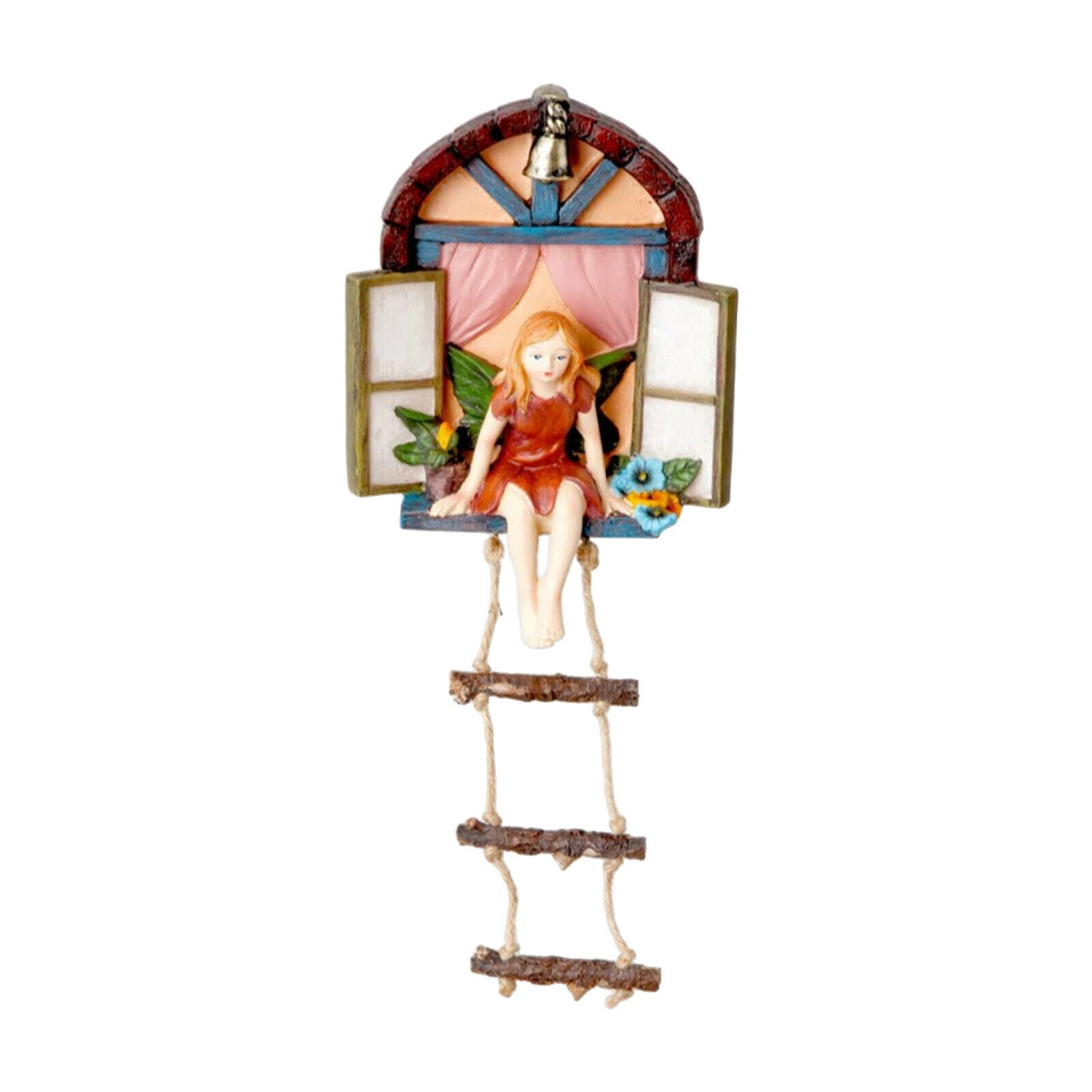 Garden Fairy Tree Peeker Novelty Ornament Decoration Funny Face Fence Decor