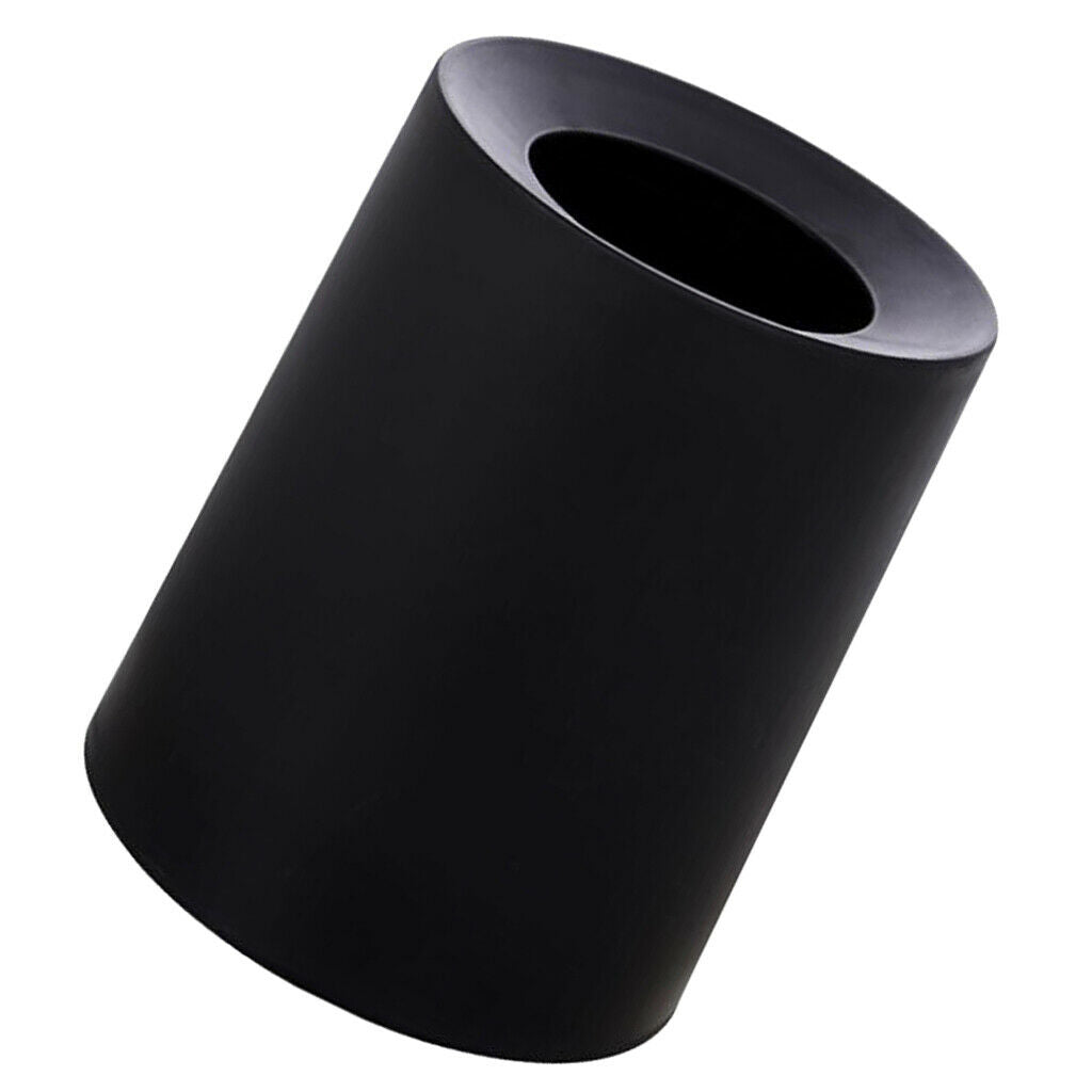 Waste Basket Trash Can For Bathroom Round Modern Garbage Bin 8L black