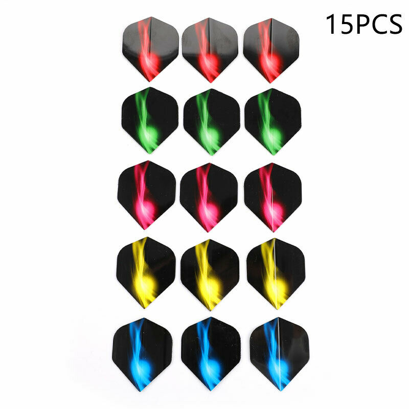 15Pcs Darts Flight Professional Dart Flight Aurora Color Tail Dart Access.l8