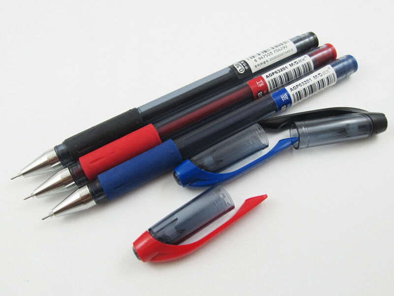 3pcs M&G 0.38mm pipe Blue Black Red Gel Ink Pens apply for financial use