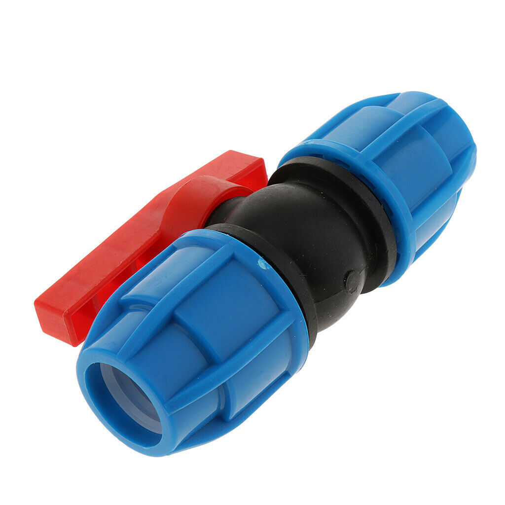 2 X Ball Valves Hose Connectors Irrigation Tubing Ball Valve Straight Stop Valve