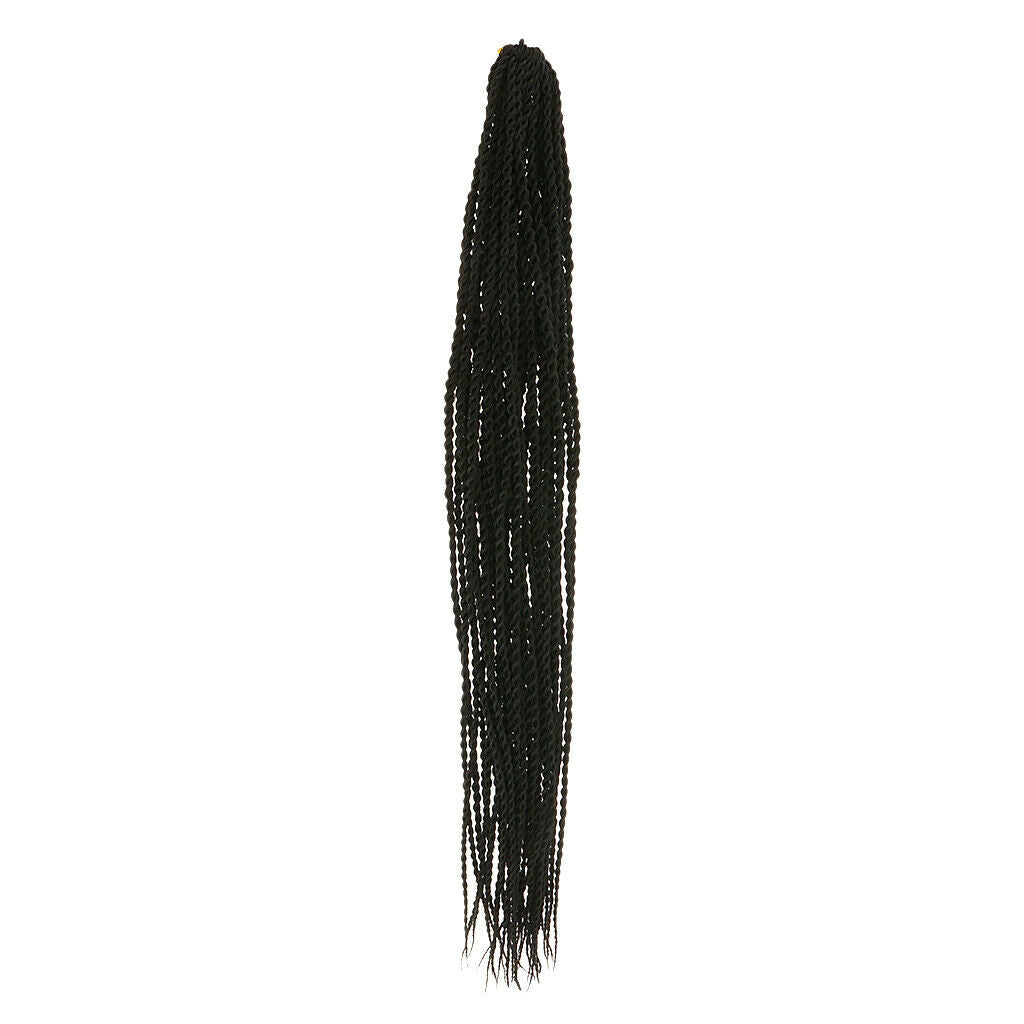 Kanekalon Small Senegalese Twist Crochet Braid Hair Extensions Black