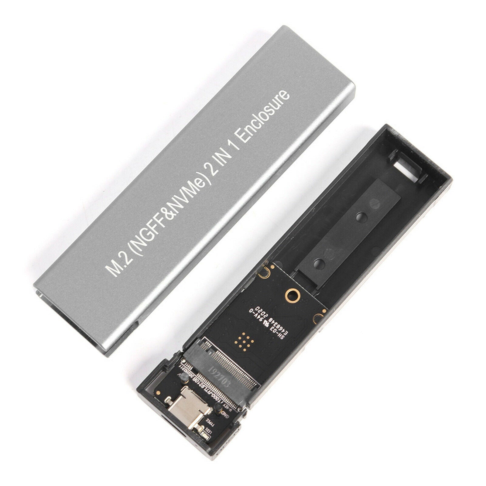 Aluminum M.2 NVME to USB 3.1 Enclosure Adapter for 2230 2242 NVMe SSD 10Gbps