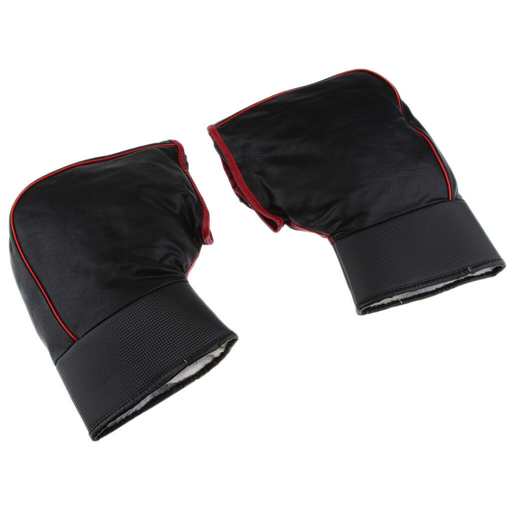 2 Pair Motorcycle Scooter Quad Bike Handlebar Hand Muffs Gloves Winter Warmer