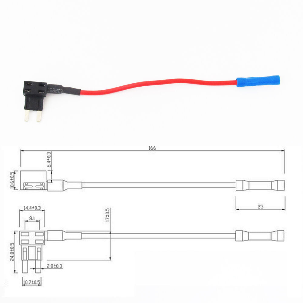 50sets Mini Add-A-Circuit Low Profile Standard Blade Micro Car Fuse Tap Holder