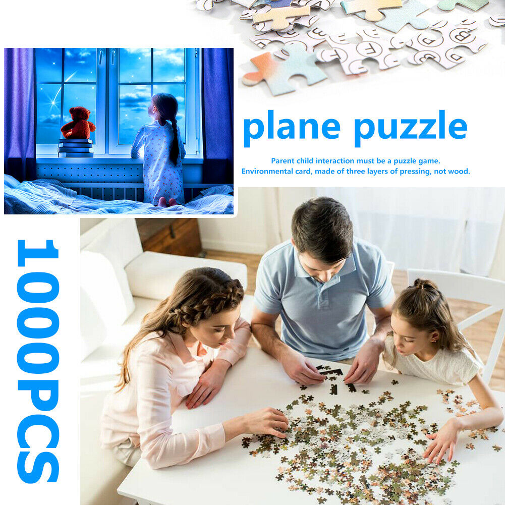 1000pcs DIY Girl Look Starry Sky Puzzle Educational Jigsaw Toys Room Decor @