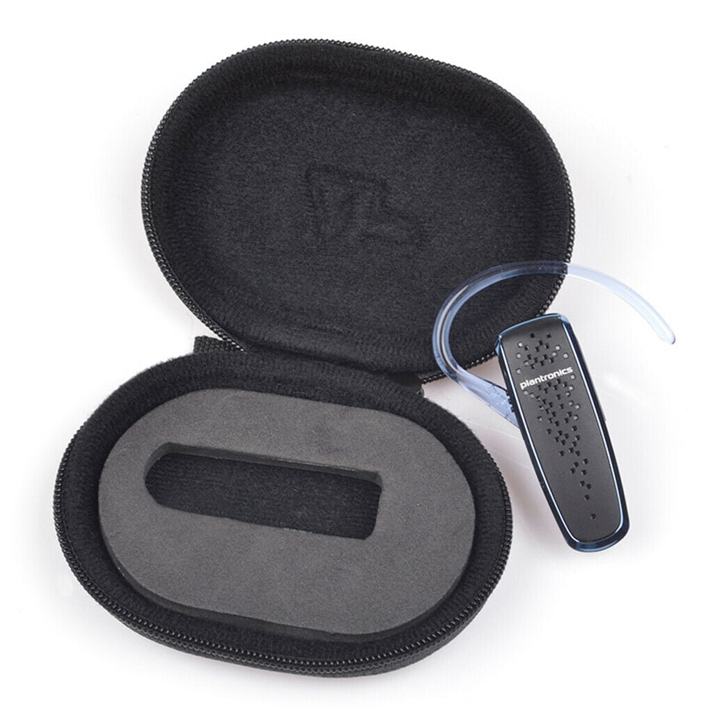 Black PU Leather Portable Bag for Plantronics M50 Bluetooth Headset