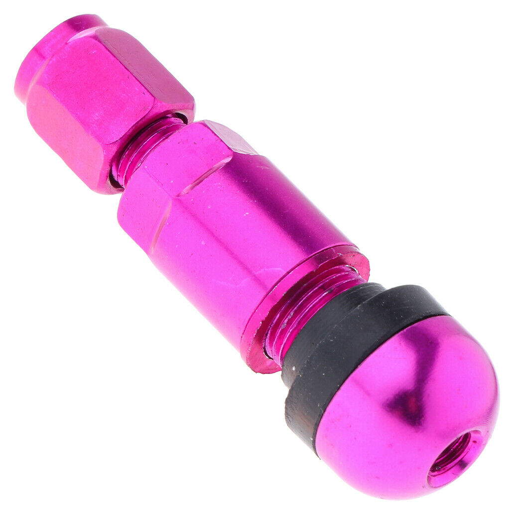 4 Pcs Car Tubeless Wheel Dust Caps Tire Valve Stems Purple + Black