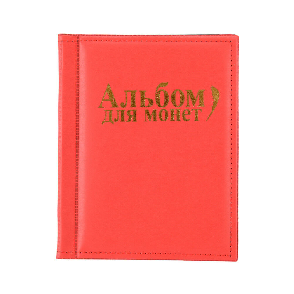 250 pockets pu world coin tokens banknotes collection storage album book red  Tt
