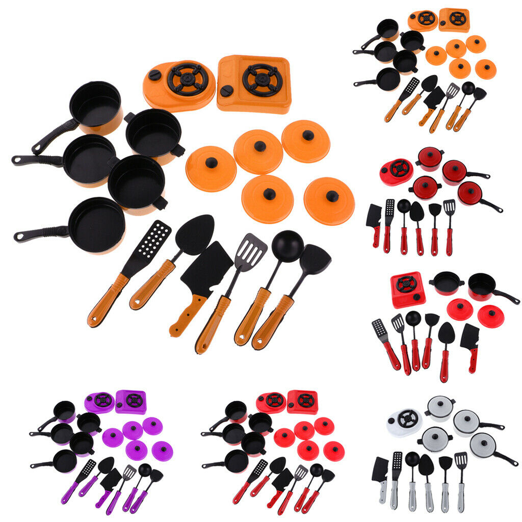 11Pieces/Set Plastic Kitchen Cooking Utensils Set Pots and Pans Kids Play