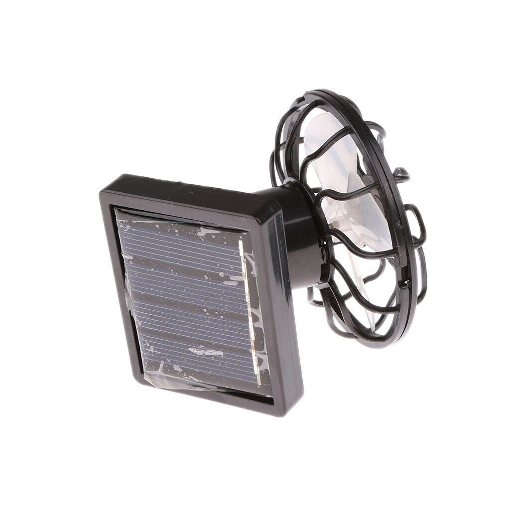 2Pcs Portable Solar Sun Energy Panel Fan Outdoor Hat   Blower Outdoor