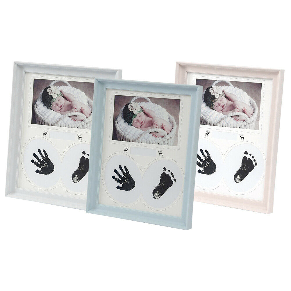 Newborn Baby Ink Pad Wall Pictures Bedroom Home Decor PVC Handprint Photo Frame
