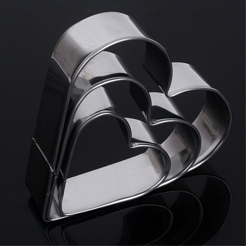 12pcs Cookie Biscuit Cutters Round Star Heart Flower Shape Molds DIY Cake.l8