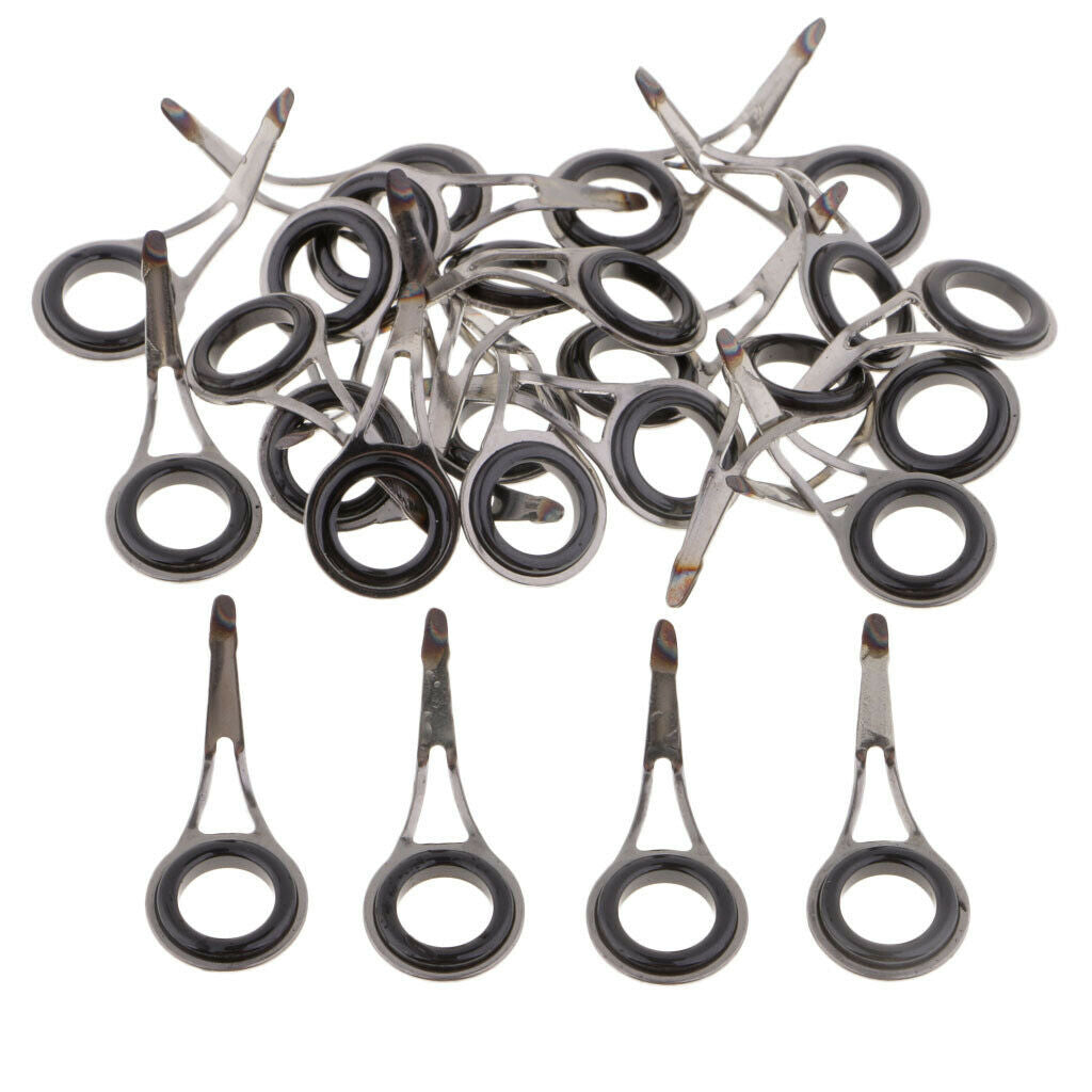 75pcs Fishing Rod Guides Single Leg Fishing Rod Parts Line Ring Rod Building