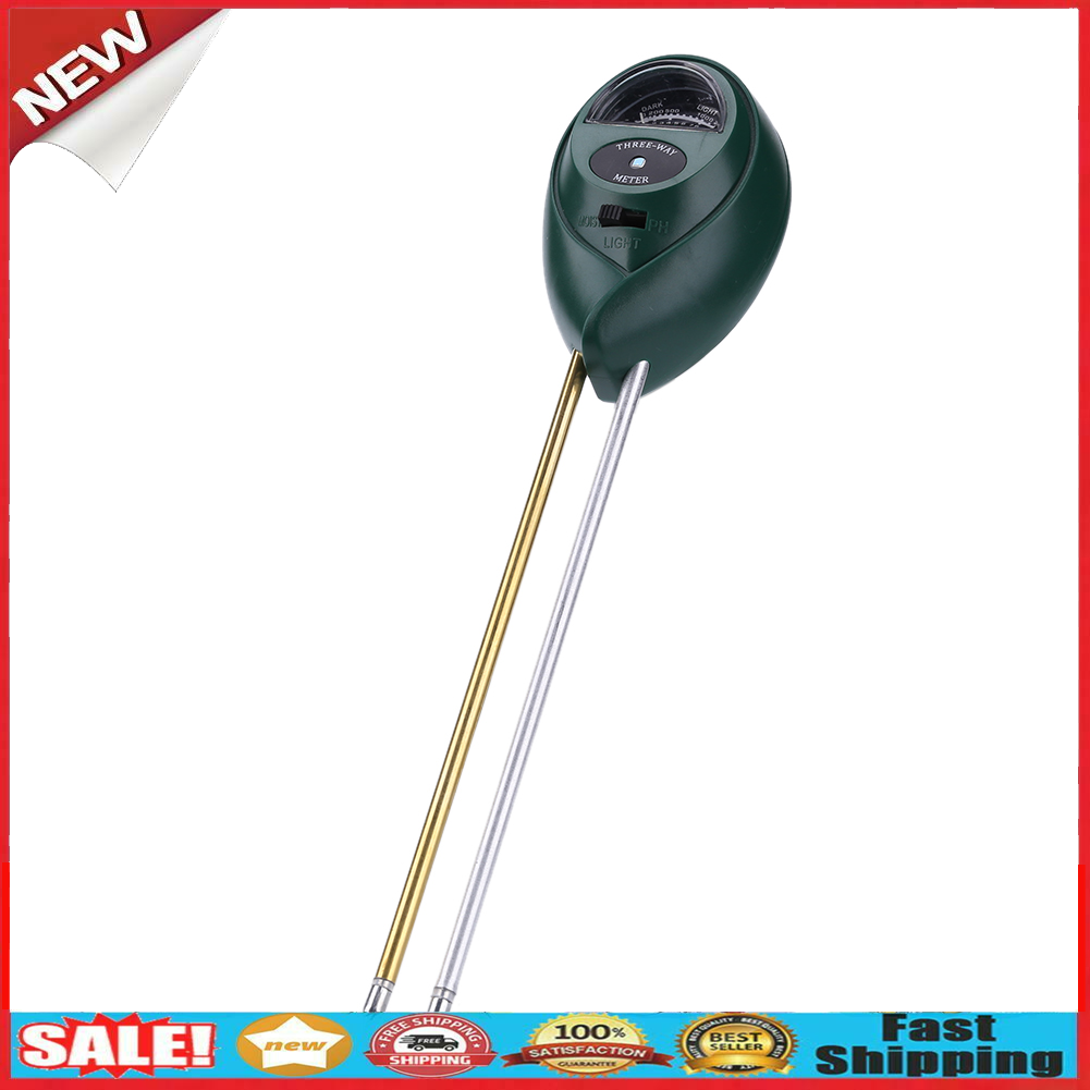 3in1 Soil Tester Meter for Garden Lawn Plant Moisture Light PH Sensor Tool @