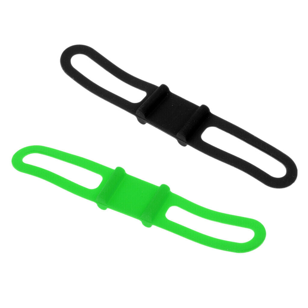 2 Bike Silicone High Elastic Band Flashlight