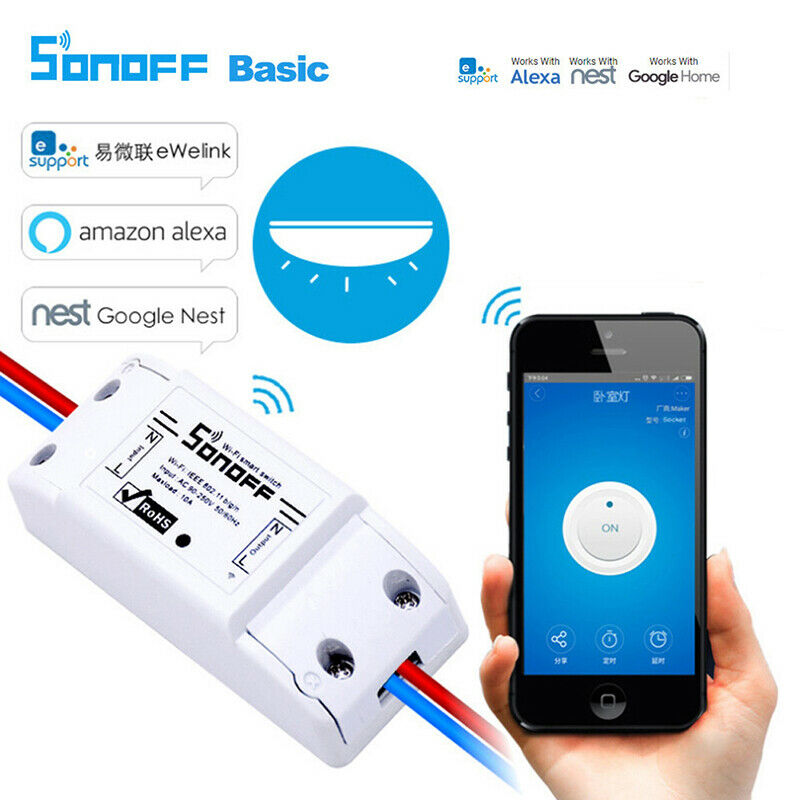 Sonoff Basic Wifi DIY Smart Wireless Remote Switch Light Controller Module W_DD