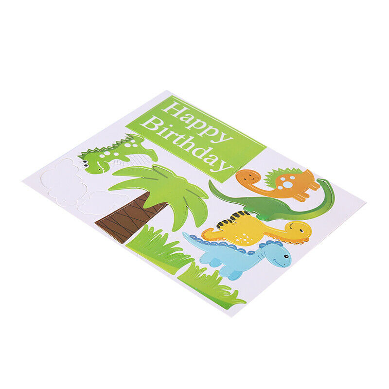 Dinosaur Cake Decorating Cake Topper Green Grass Decoration  Cartoon Anim.l8