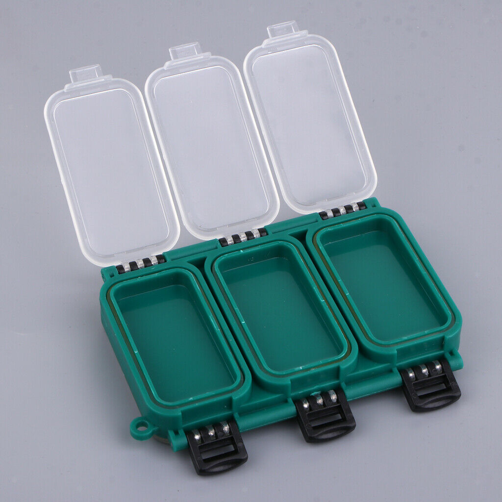 Prettyia   Fishing   Tackle   Cases   Green   Double   Sides   Box   with   6