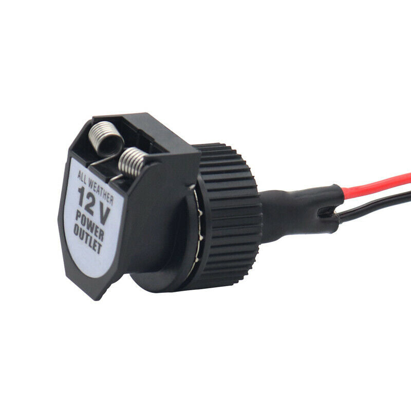 Car Motorcycle Cigarette Lighter Power Socket Female Socket Connector Wire 16AWG