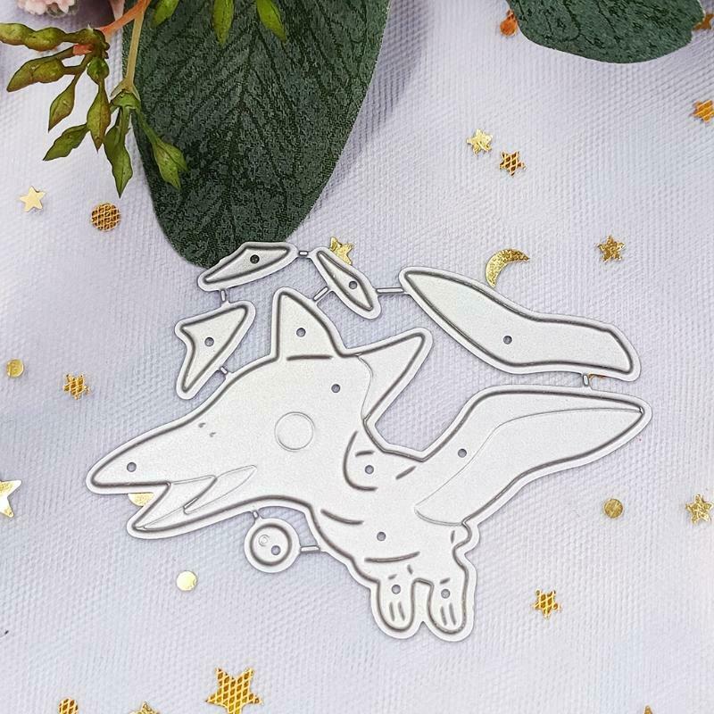 Cute Flying Pterodactyl Carbon Steel Cutting Dies DIY Scrapbooking Photo Album