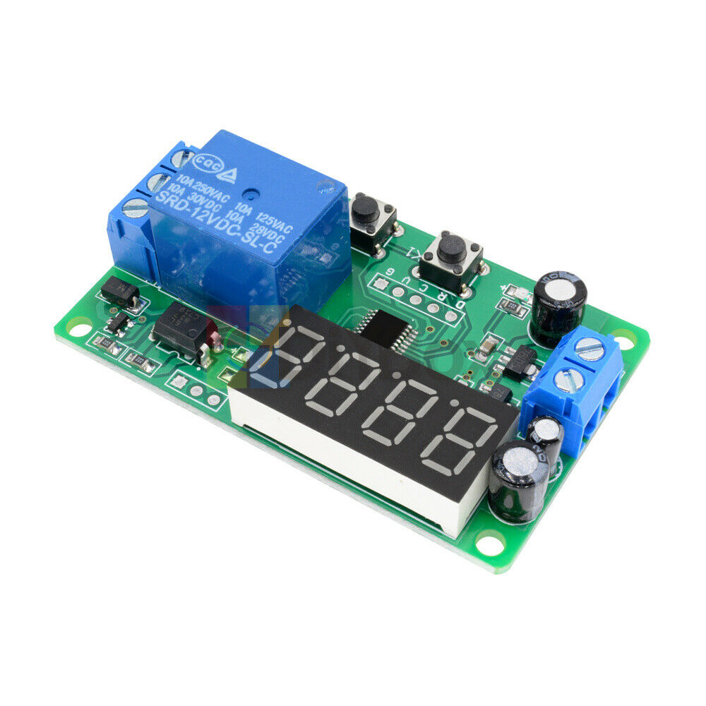 DC12V 4 Digital LED Automation Delay Relay Module Timer Control Switch PCB Board