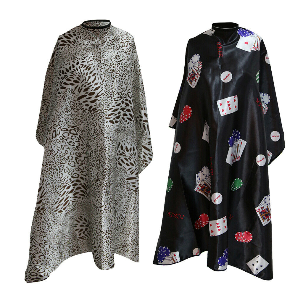 2x Washable Hair Cutting Capes Gowns Barber Shop Gown Apron Hairdressing