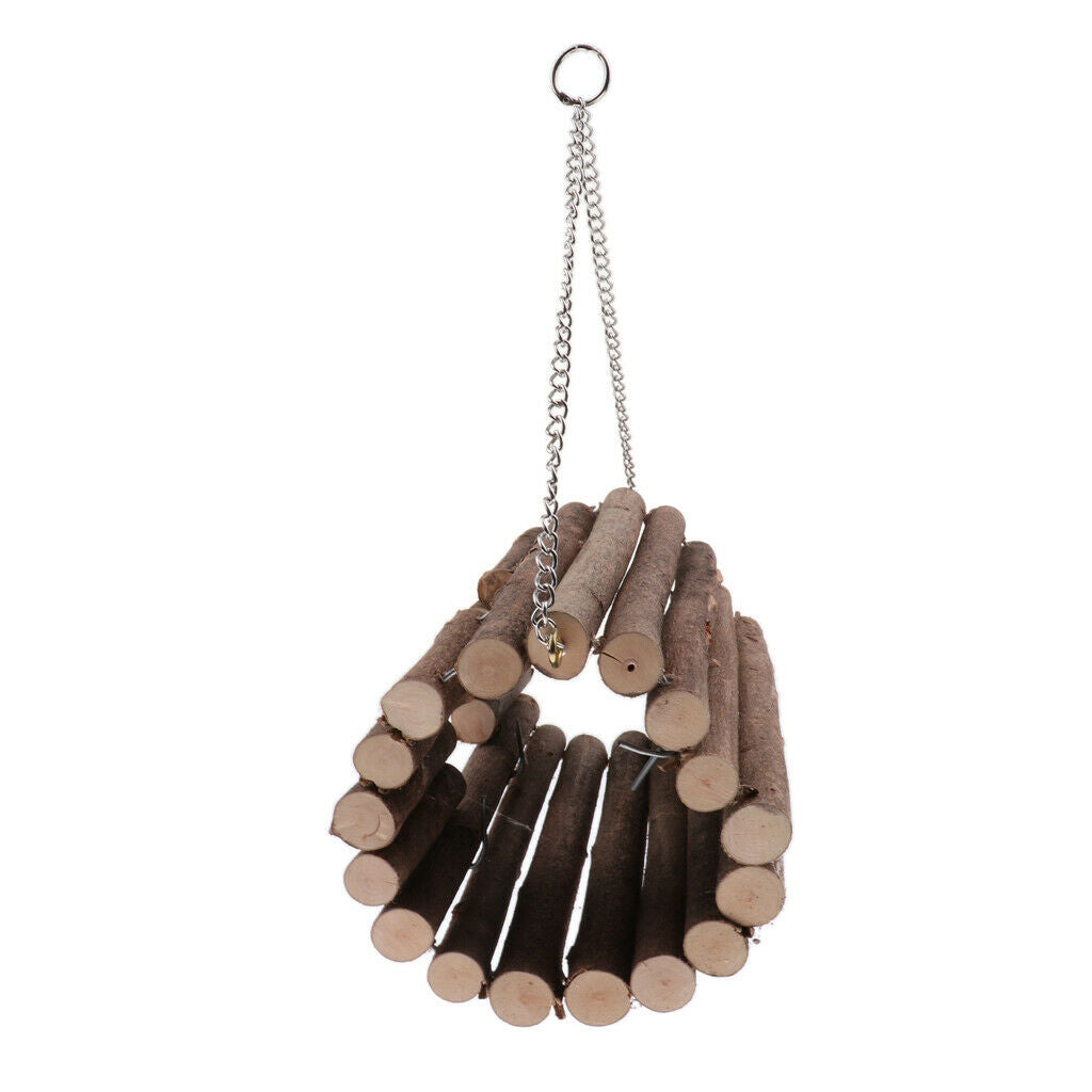 Wooden Small Animal Hammock Hanging Bed Cage Home for Hamster Squirrel Bird