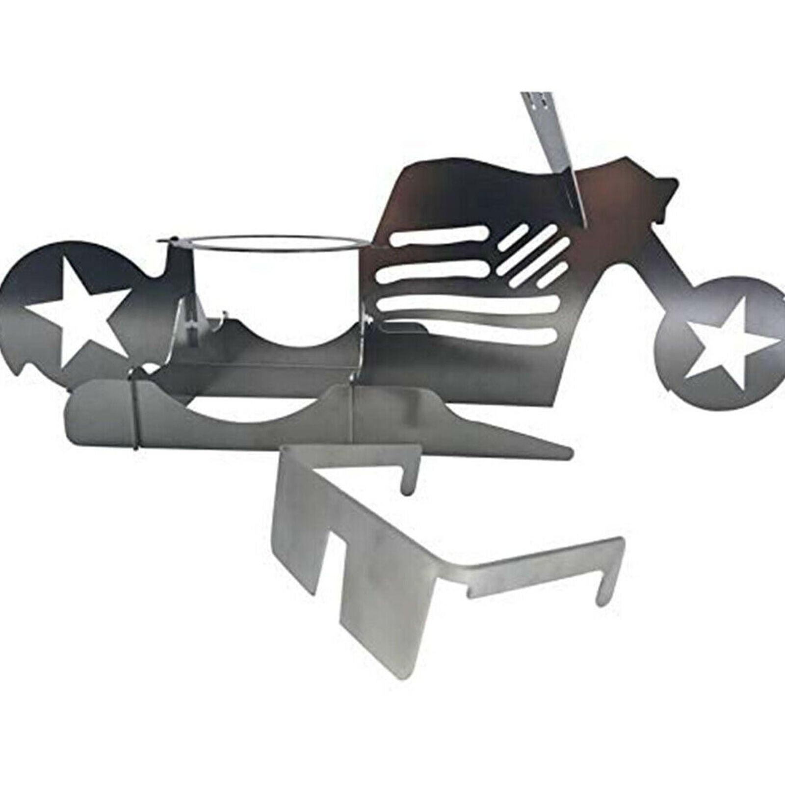 American Motorcycle Beer can chicken stand-BBQ portable grilling gift Father-Day