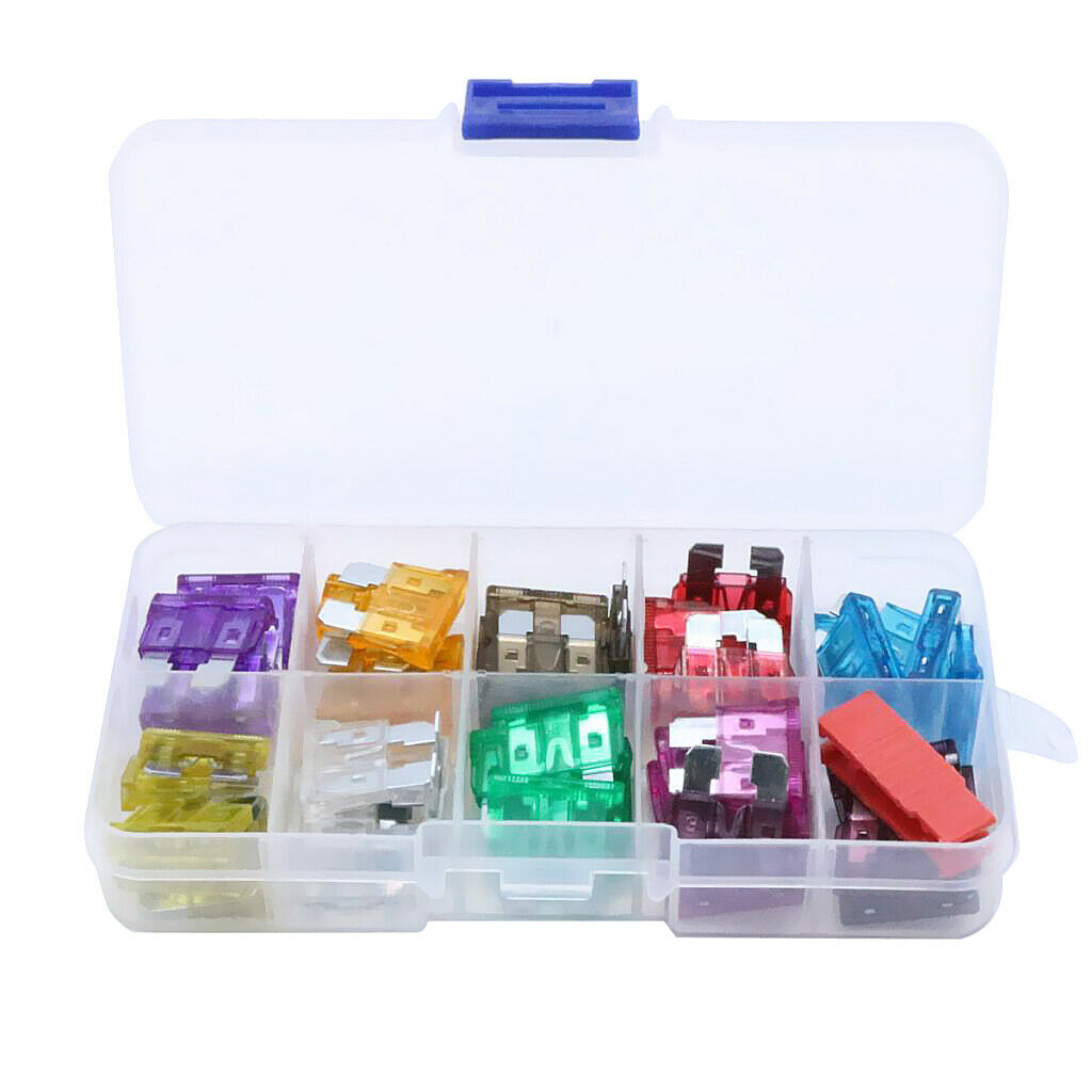 50pcs ATO  Fuse Assortment Set Auto Car Truck Motorcycle Fuses Kit