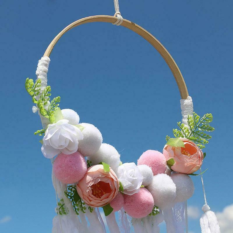 Boho Dream Catchers with Rose Flowers Handmade Dreamcatchers for Wall Hanging