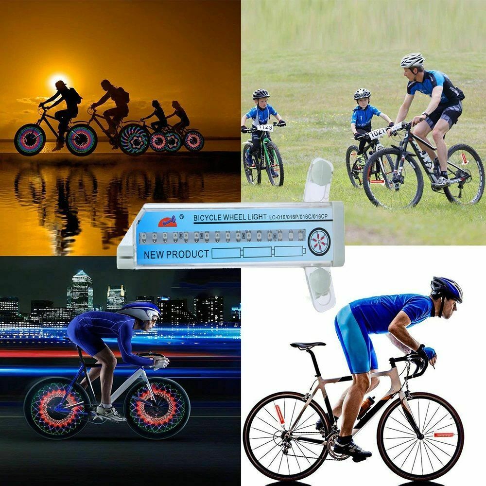 Safety LED Rainbow Colorful Bike spoke lamp Signal Bicycle Wheel Light Tire