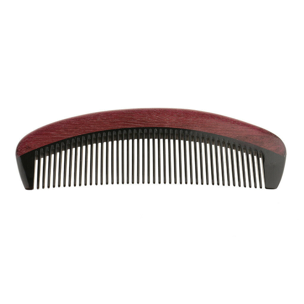 Purple Sandalwood Hair Care Massage Comb Wooden Pocket Hairbrush Wide Tooth