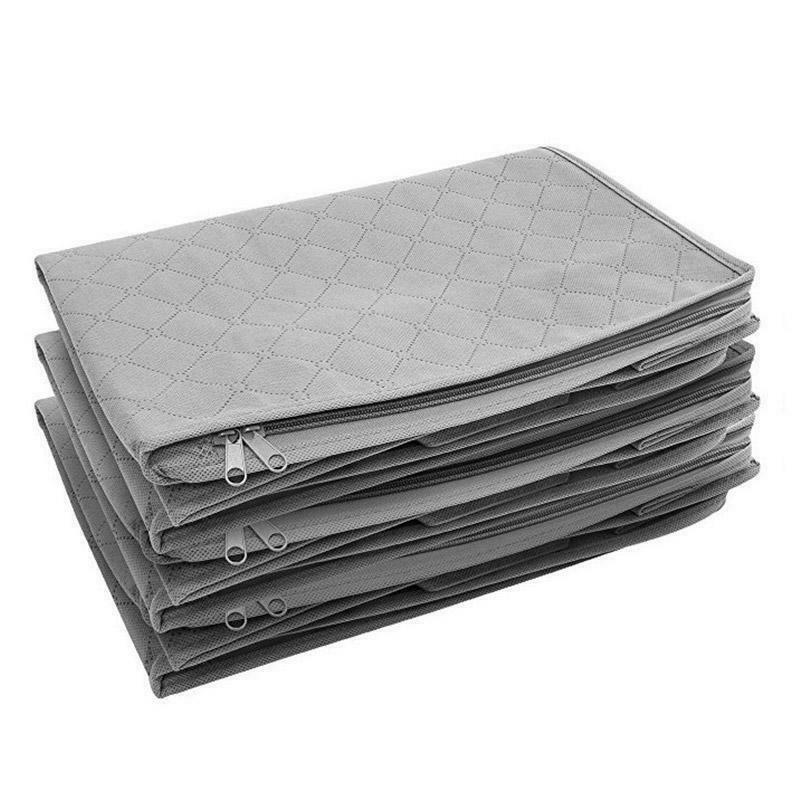 3PCS/Set Foldable Home Closet Storage Bag Organizer Box Clothes Quilt Bags
