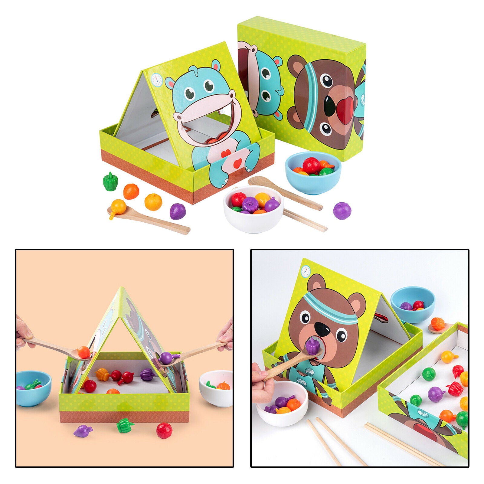 Animal Feeding Game Early Chopsticks Exercise Family Games Gifts Age 2-5