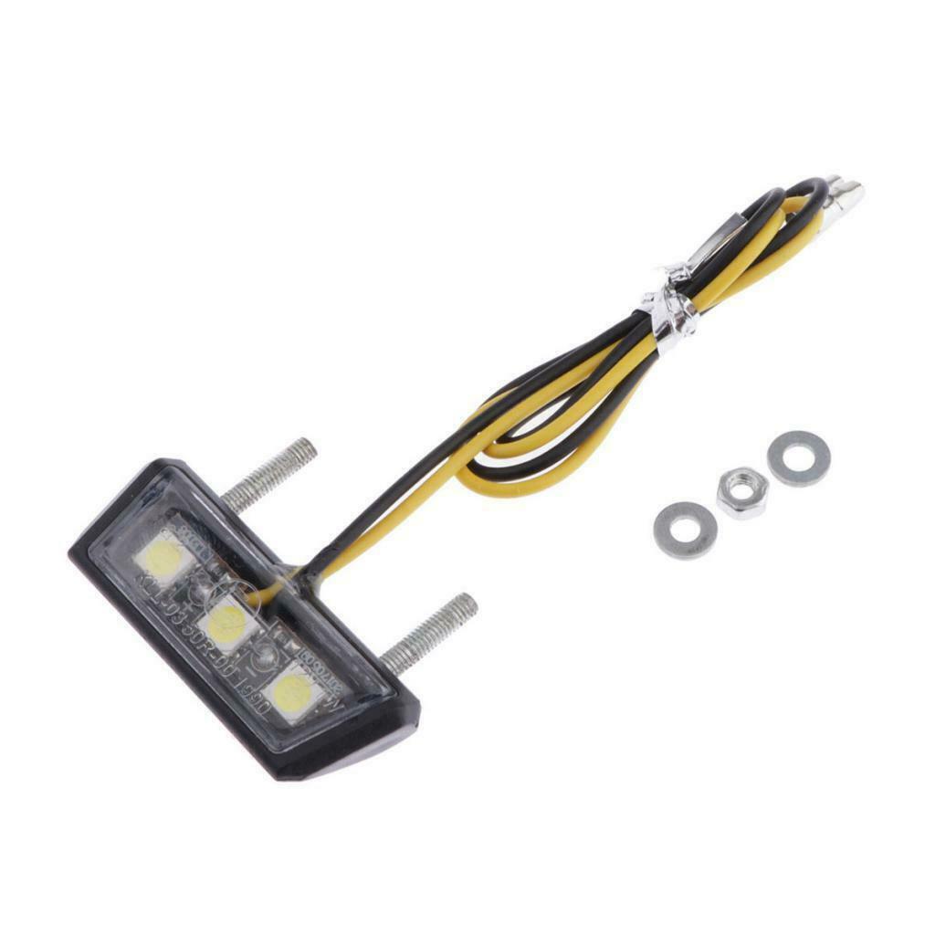 Universal Motorcycle Black License Plate Frame With LED Brake Light