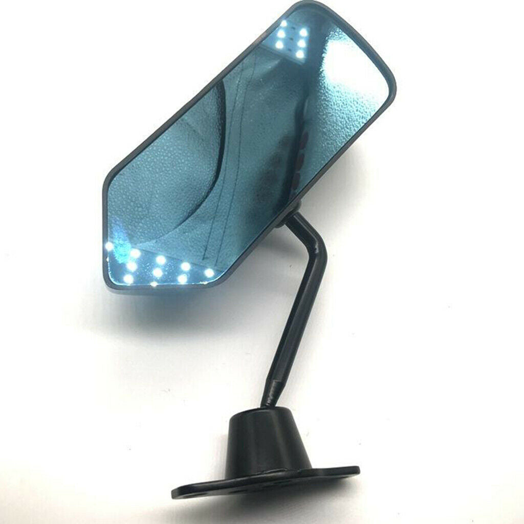 1 Pair Universal F1 Style Side Mirror With Water Proof Blue Glass and Brackets
