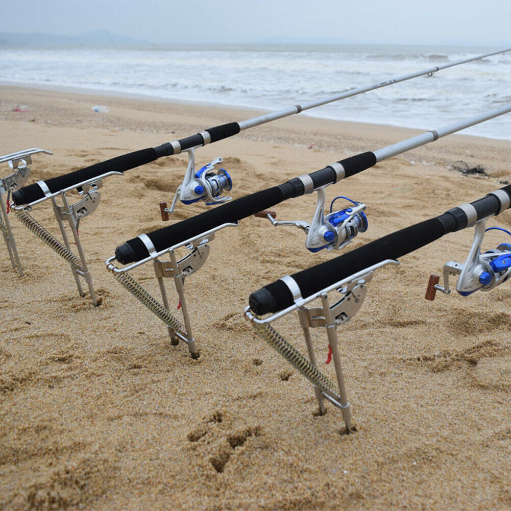 Automatic Fishing Rod Holder Spring Support Sea Pole Ground Insert Bracket @