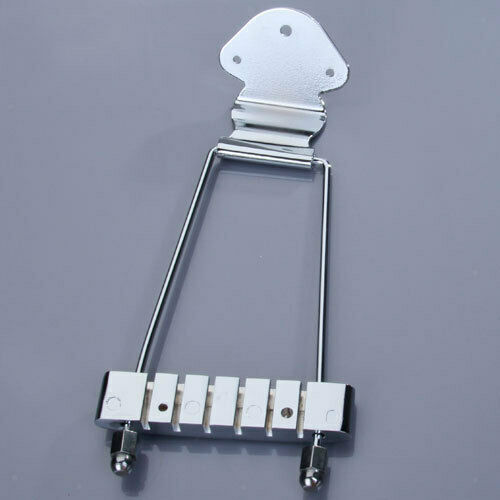 Chrome-plated trapezoid tailpiece bridge for 6-string LP guitar parts