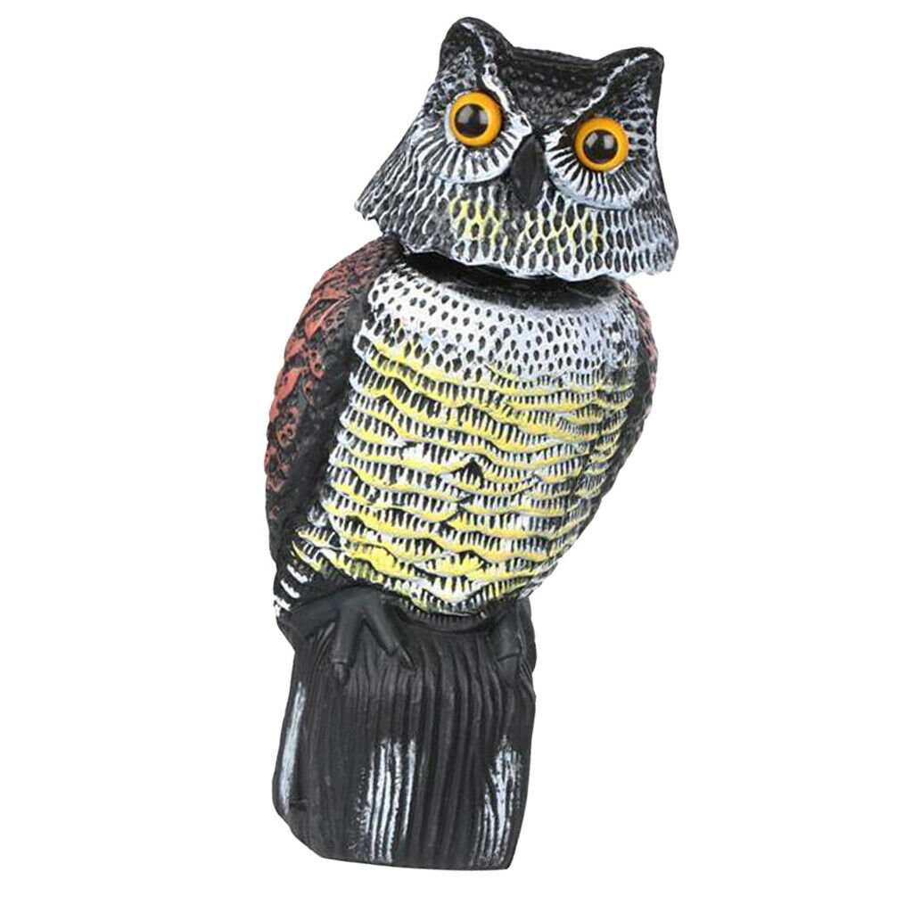 Pack of 2 15in Bird Scarer Owl Realistic Waterproof Scarecrow Garden Decor
