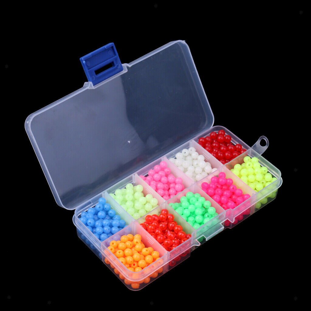 Plastic Luminous Round Beads Fishing Baits Fishing Bead Fishing Beads Kit