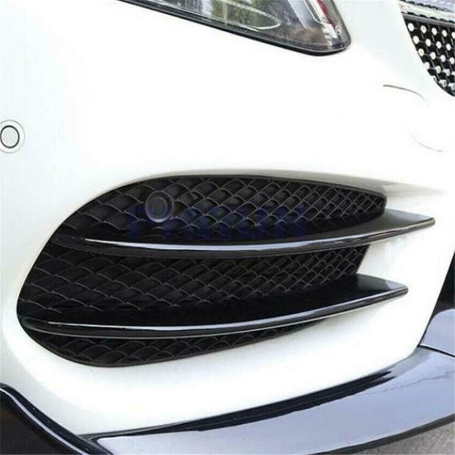 4pcs ABS Car Front Fog Decorative Cover Trim For 2015-2018 Mercedes-Benz C Class