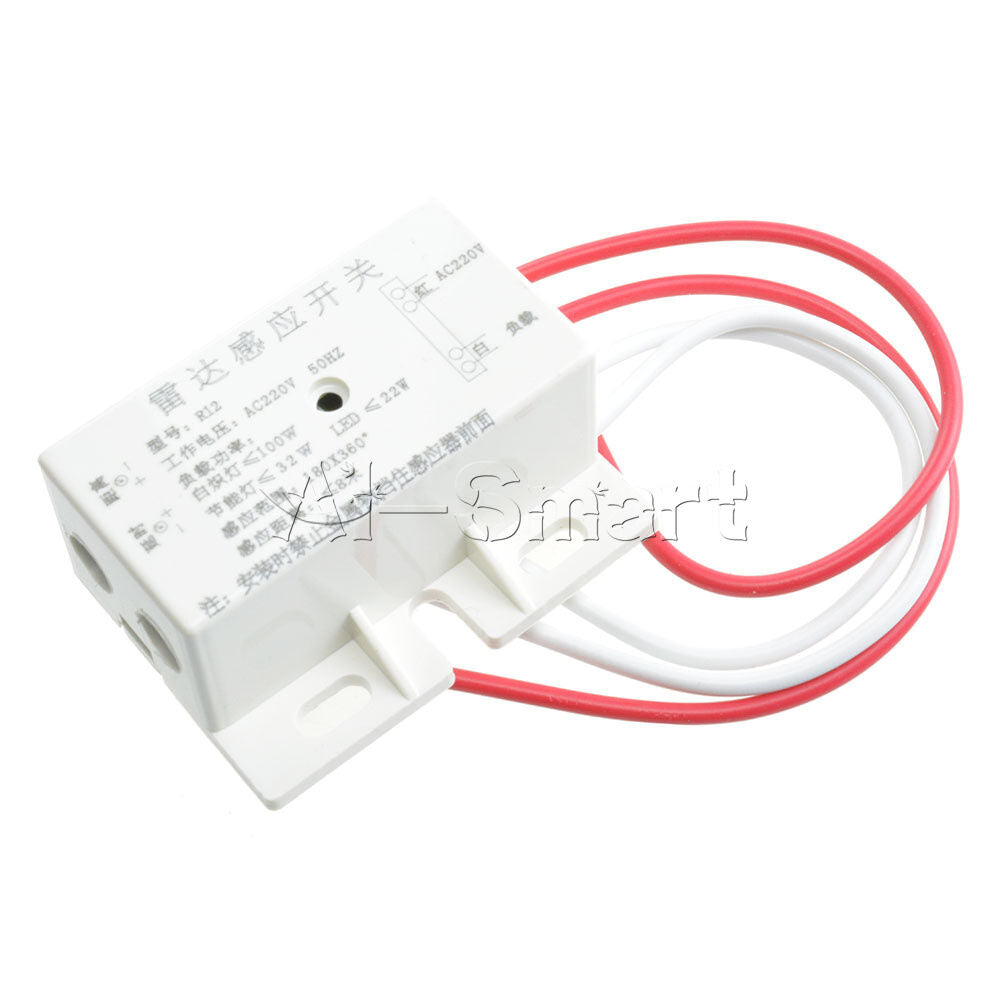 Auto Infrared Body Motion Sensor PIR Sensing Switch Microwave Radar Sensor 220V