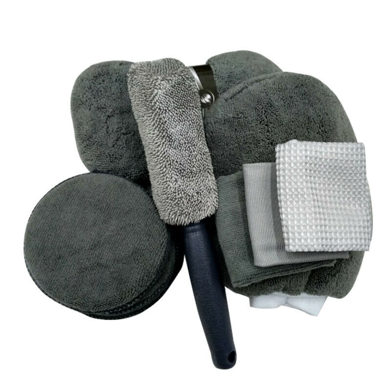 9-pieces Car SUV Truck Wash Cleaning Kit Supplies Tire Brush Sponge Block Tools