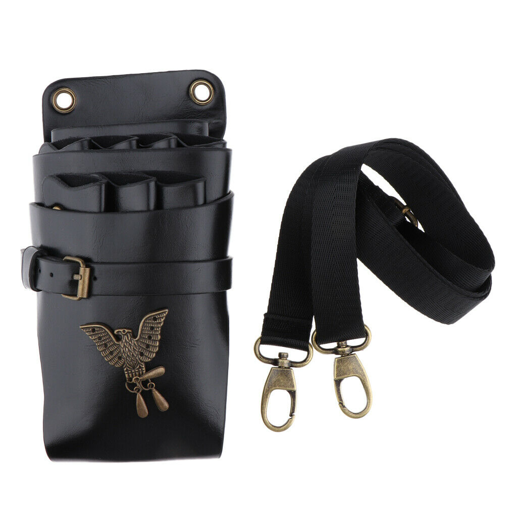 Hair Scissors Beard Mustache Shears Bag Pet Hairdressing Tools Holster Black