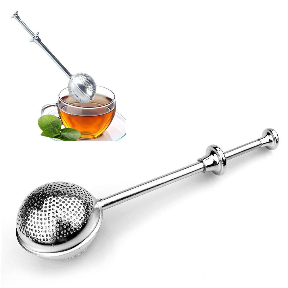 Tea ball tea infuser stainless steel longhandle tea strainer filter tea inter.DF