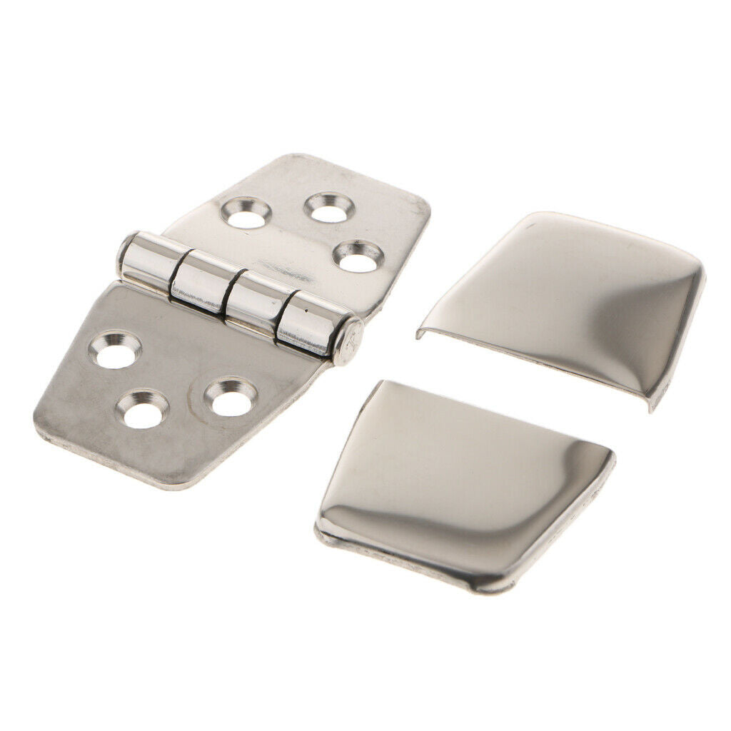 Marine Grade Stainless Steel Strap Hinge 1.5   inch, Door Hinge with Cover,